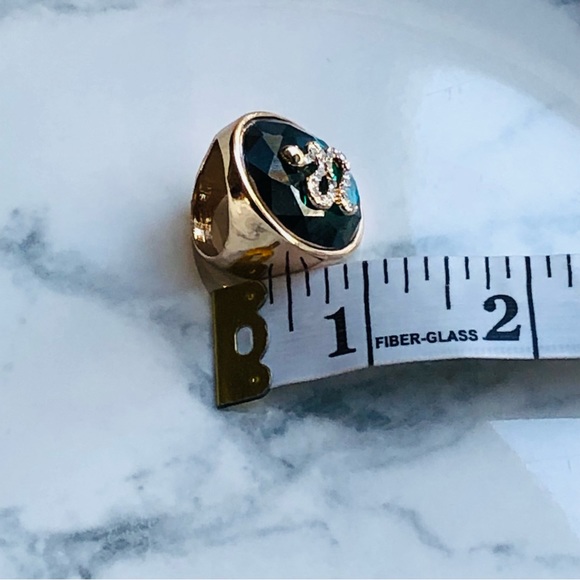 Aldo Faux Emerald Green Snake Ring Size M - Picture 4 of 8